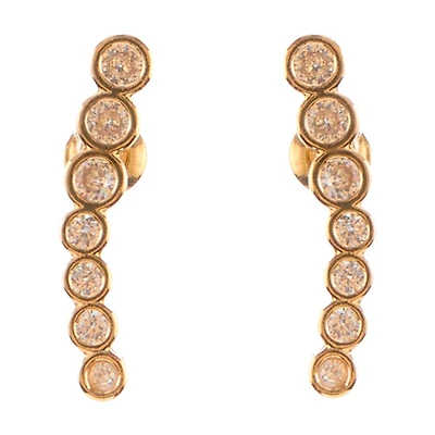 Trailing Crystal Stud Earrings