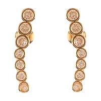 Trailing Crystal Stud Earrings