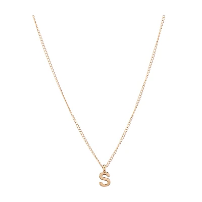 Chain Necklace with Initial S