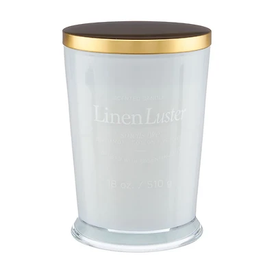 Scented Candle, Linen Luster, 18 oz