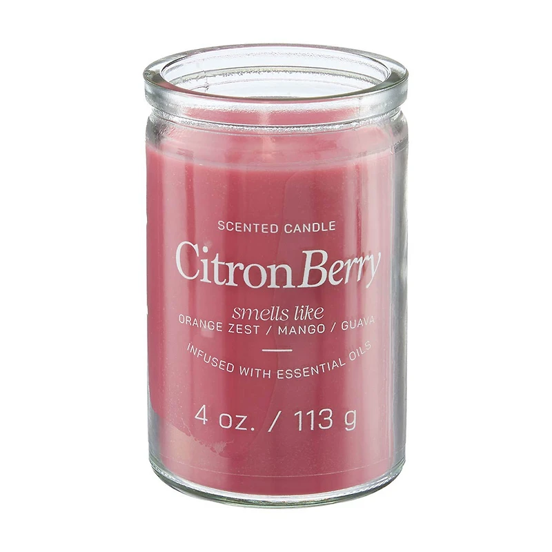 Scented Candle, Citron Berry, 4 oz