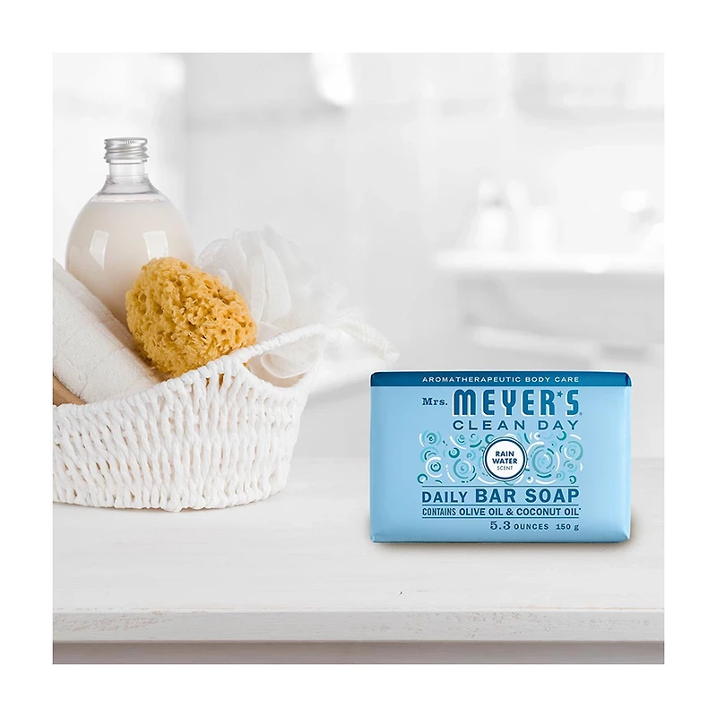 Mrs. Meyer’s Clean Day Bar Soap, Rain Water Scent, 5.3 oz