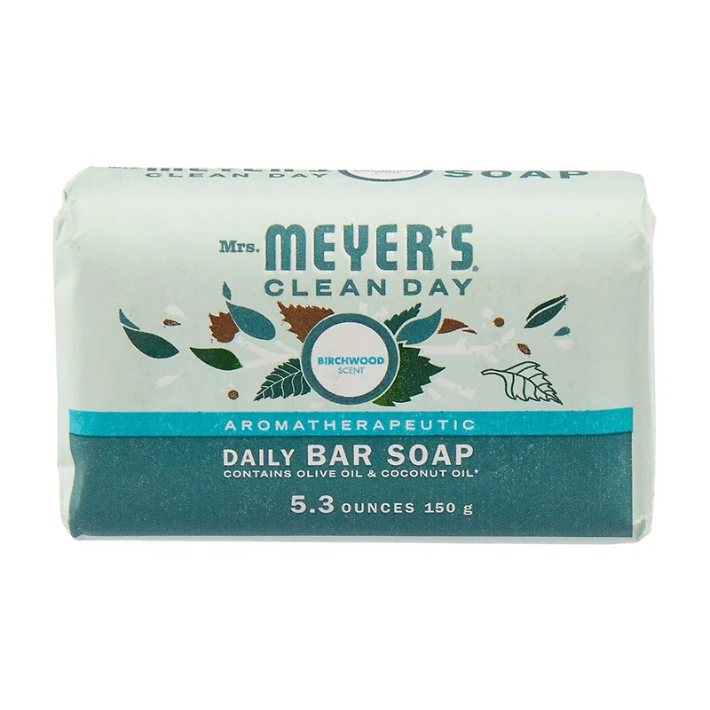 Mrs. Meyer's Clean Day Daily Bar Soap, Birchwood Scent, 5.3 oz