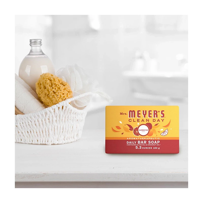 Mrs. Meyer's Clean Day Daily Bar Soap, Clementine, 5.3 oz