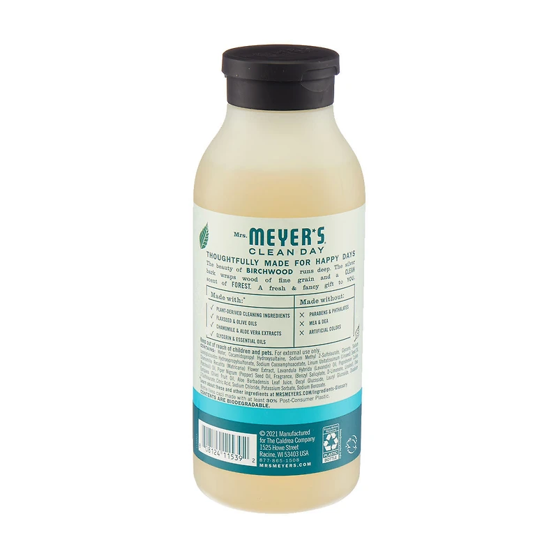 Mrs. Meyer's Clean Day Body Wash, Birchwood Scent, 16 oz