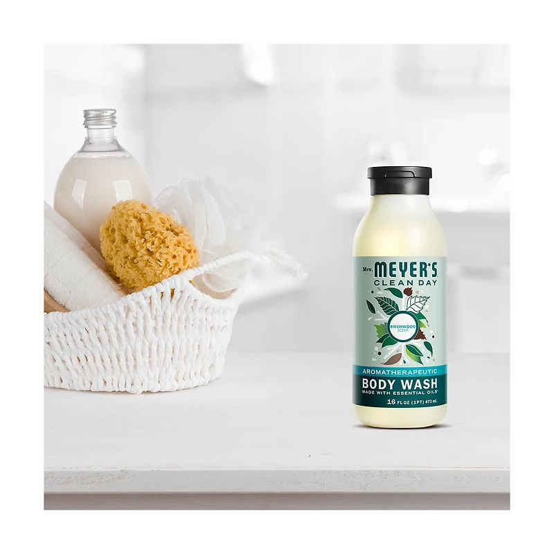 Mrs. Meyer's Clean Day Body Wash, Birchwood Scent, 16 oz
