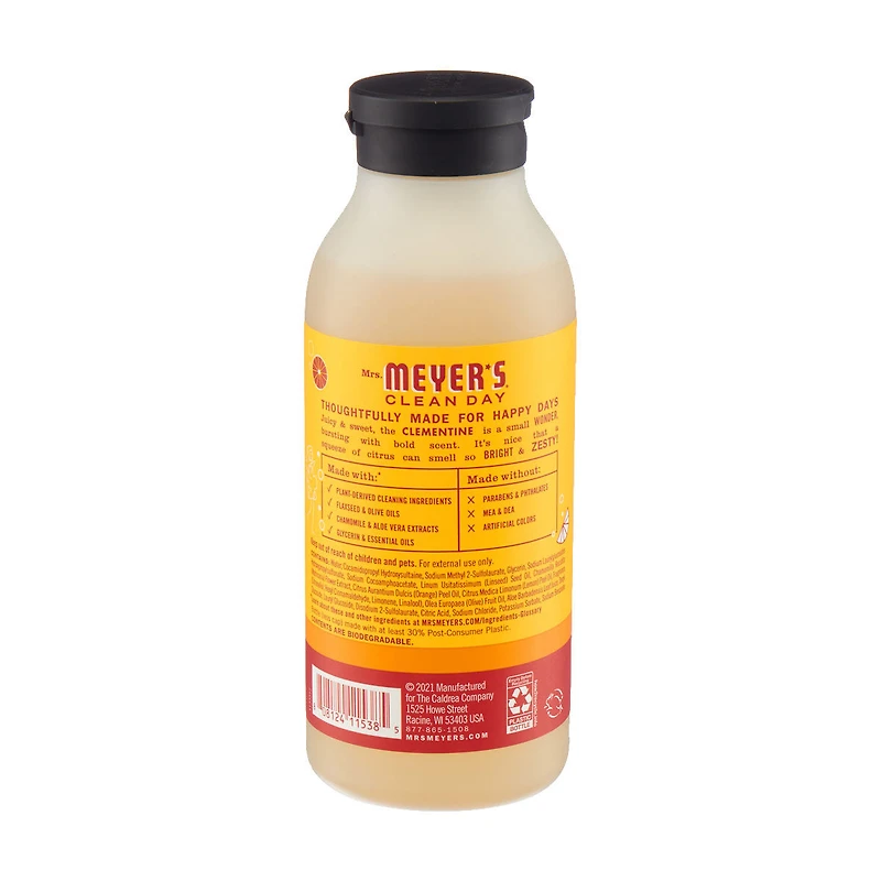 Mrs. Meyer's Clean Day Body Wash, Clementine, 16 fl oz