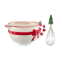Christmas Set of Mixing Bowl & Whisk
