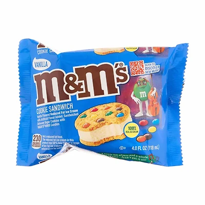 M&M Ice Cream Cookie Sandwich, Vanilla
