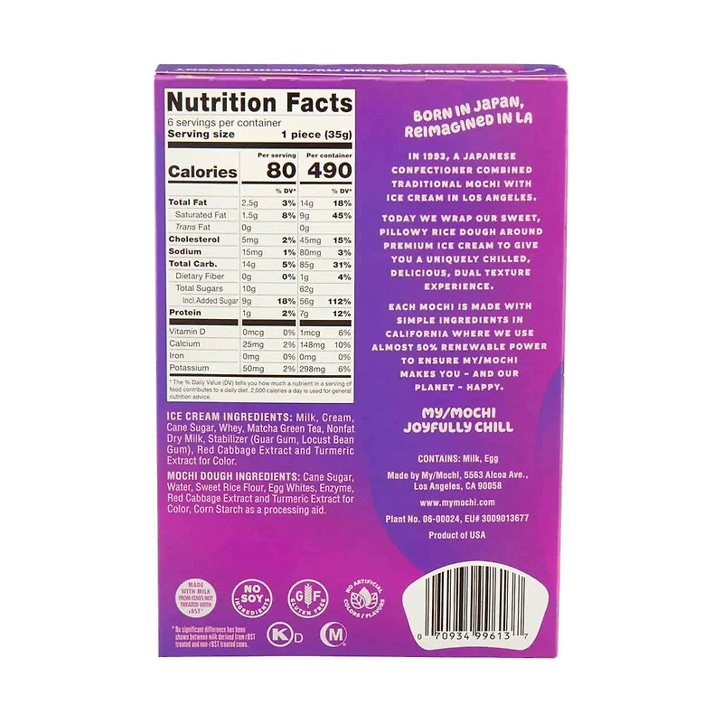 My Mochi Ice Cream, Match Green Tea, 6 ct