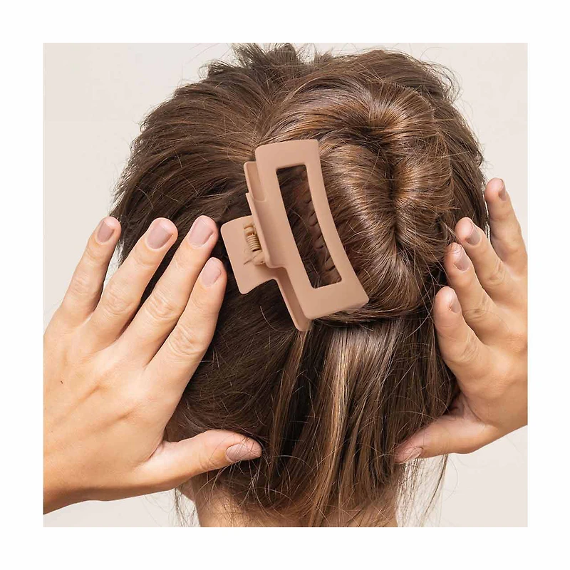 MHB (Must-Have Beauty) 8pc Soft Touch Rectangle & Barrel Claw Clips Collection