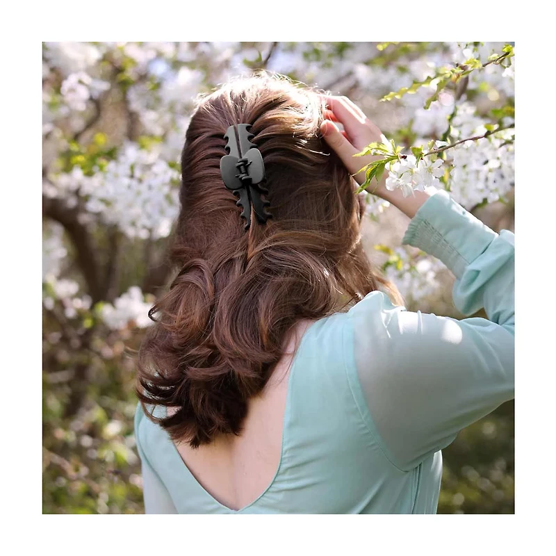 MHB (Must-Have Beauty) 8pc Soft Touch Barrel Claw Hair Clip Collection