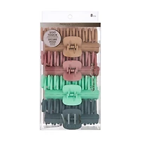 MHB (Must-Have Beauty) 8pc Soft Touch Barrel Claw Hair Clip Collection