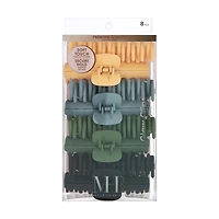 MHB (Must-Have Beauty) 8pc Soft Touch Barrel Claw Hair Clip Collection