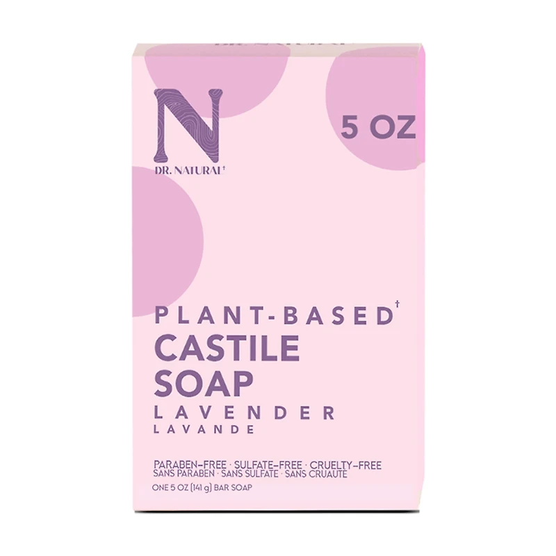 Dr. Natural Plant-Based Lavender Castile Bar Soap, 5 oz