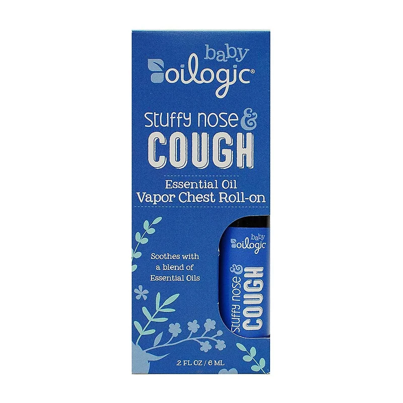Oilogic Baby Stuffy Nose & Cough Essential Oil Vapor Chest Roll-On, 2 fl oz