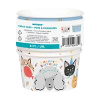 Pawty Animals Pet Themed Party Paper Treat Cups, 7 oz