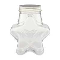 Star-Shaped Plastic Jar with Metal Lid