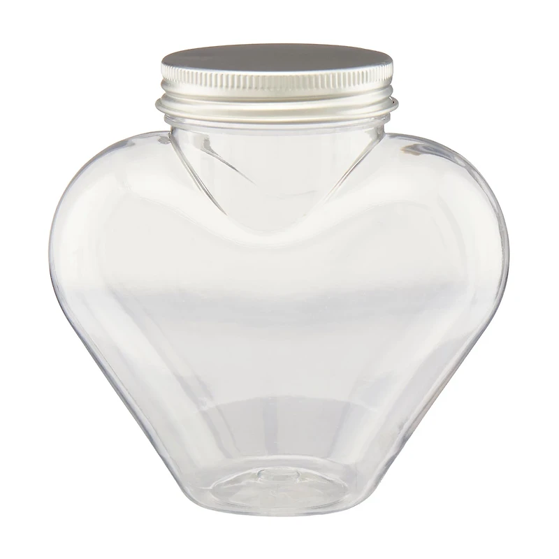 Heart-Shaped Jar with Metal Lid