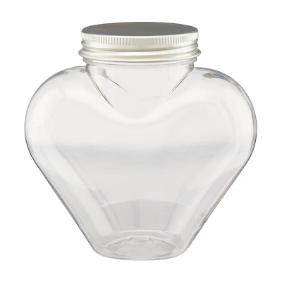 Heart-Shaped Jar with Metal Lid