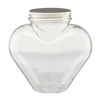 Heart-Shaped Jar with Metal Lid