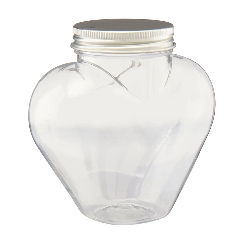 Heart-Shaped Jar with Metal Lid