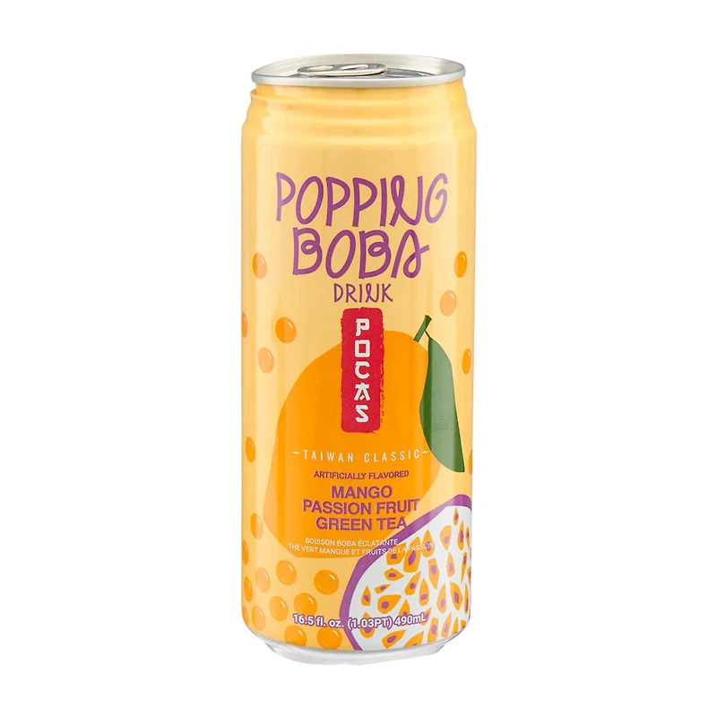 Pocas Popping Boba, Mango Passion Fruit Oolong Tea