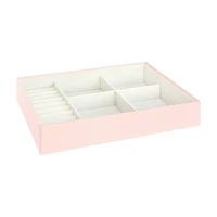 Vegan Leather Stackable Jewelry Tray, Blush Pink