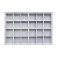 Stackable 24 Cubes Jewelry Tray, Gray