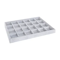 Stackable 24 Cubes Jewelry Tray, Gray