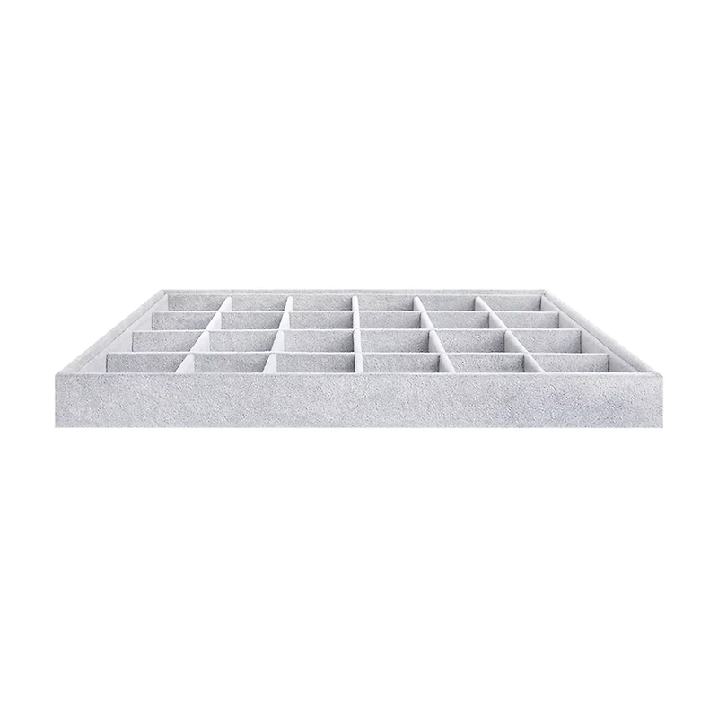 Stackable 24 Cubes Jewelry Tray, Gray