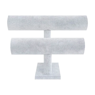 Jewelry Organizer Stand, 2 Tier, Gray