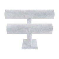 Jewelry Organizer Stand, 2 Tier, Gray