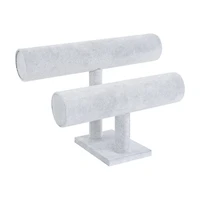 Jewelry Organizer Stand, 2 Tier, Gray