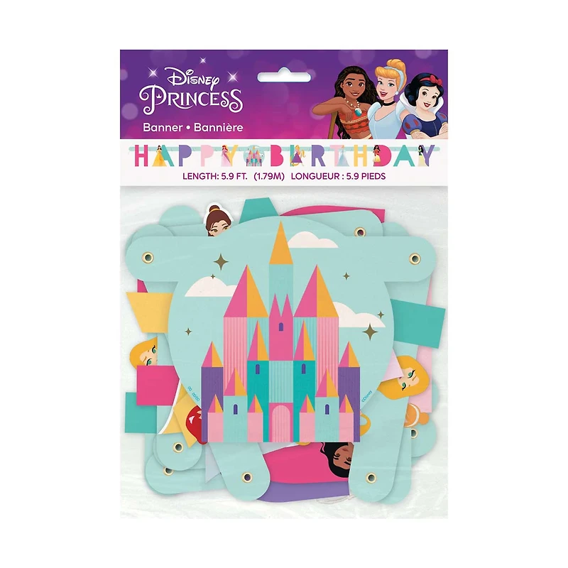 Disney Princess Happy Birthday Party Banner