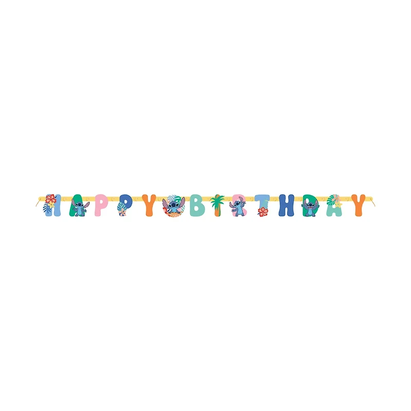 Disney Stitch Happy Birthday Party Banner