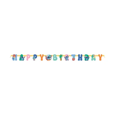 Disney Stitch Happy Birthday Party Banner