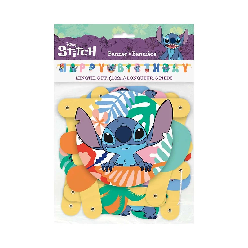 Disney Stitch Happy Birthday Party Banner