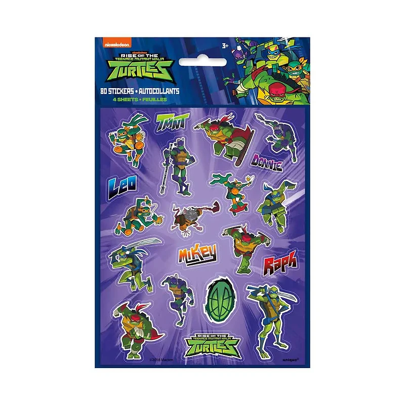 TMNT Party Favor Stickers, 80 ct