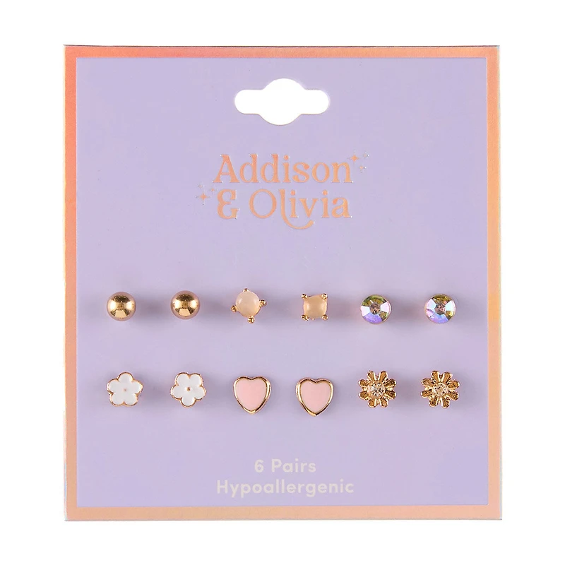 Addison & Olivia Flower Multi Earring Set