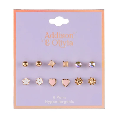 Addison & Olivia Flower Multi Earring Set