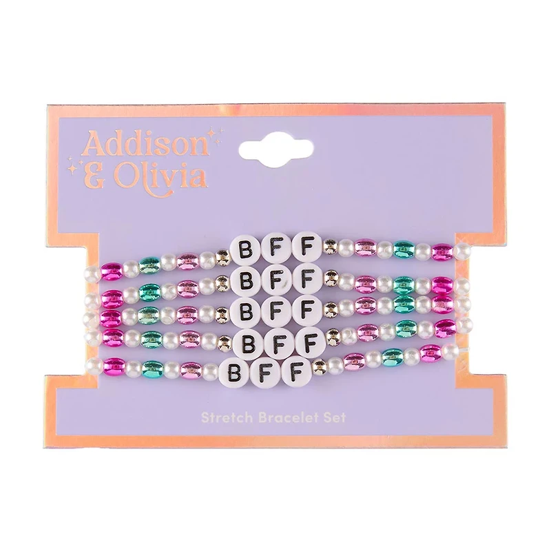 Addison & Olivia BFF Stretch Bracelet Set