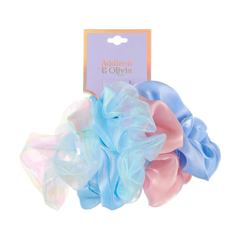 Addison & Olivia Iridescent Scrunchie Set, 5 pcs
