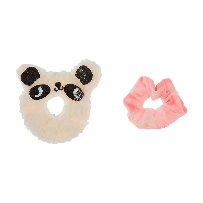 Addison & Olivia Panda and Solid Scrunchie Set, 2 ct