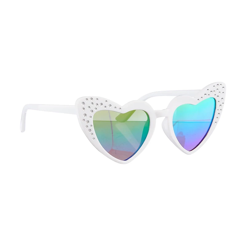 Addison & Olivia White Heart Sunglasses