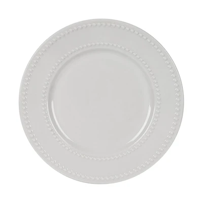 Classic Beaded Salad Plate, White, 8 in