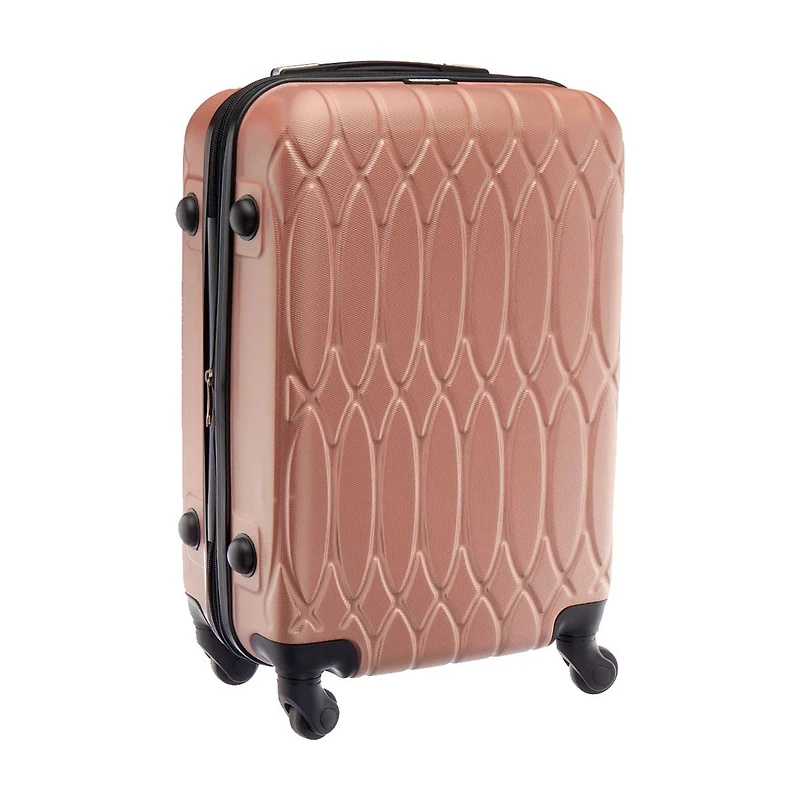 Rolling Luggage, 20 in, Rose Gold