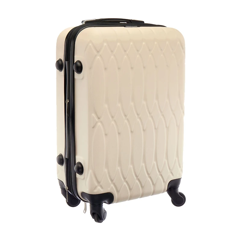 Rolling Luggage, 20 in, Cream