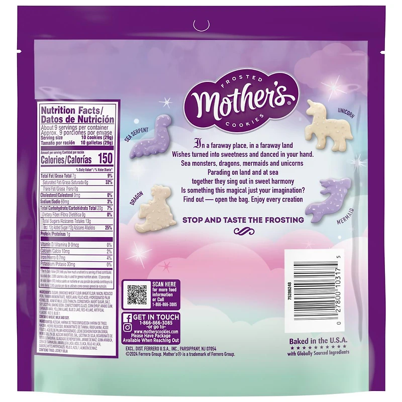 Mother's Sparkling Mystical Creatures Frosted Cookies, 9 oz