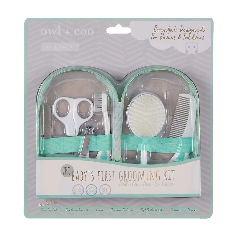 Owl + Coo 7 Piece Baby's First Grooming Kit with Case